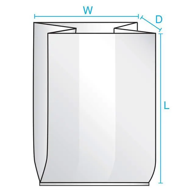 Alt view image 2 of 2 - 54" x 44" x 96" x 2 mil Clear Eco-Manufactured Plastic Bin and Gaylord Liners (Roll of 45)
