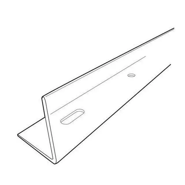 Alt view image 3 of 3 - 48" L Clear Gondola or Wood Shelf Lip - 1.25" H Acrylic Front Fence w/Nylon Buttons - 20 Pack