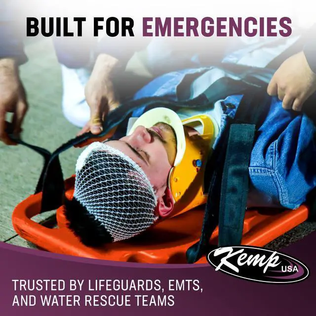 Alt view image 3 of 6 - Spine Board for Water Rescue - X-Ray Translucent & Waterproof - with 21 Handholds & 8 Strapping Pins, 700lbs Capacity - Survival Kit & Emergency Supplies for Emergency Rescue - Orange