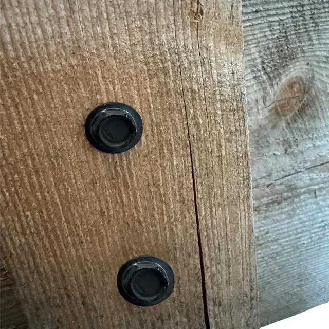 Alt view image 5 of 6 - (100) 3/8 X 8 Black Hex Head Lag Wood Screws, Heavy Duty lag Bolts for Timber, Tree Houses, Fences by -Qty 100
