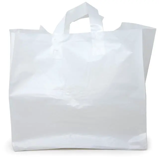 Alt view image 2 of 5 - SLNLWTTD Half Tray Bag with Soft Loop Handle, 12" Length x 14" Width (Case of 200)