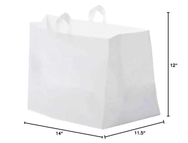 Alt view image 5 of 5 - SLNLWTTD Half Tray Bag with Soft Loop Handle, 12" Length x 14" Width (Case of 200)