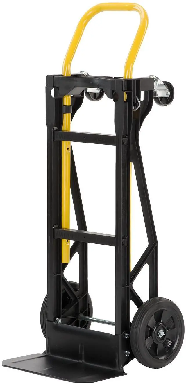 Main image of Lightweight Glass Filled Nylon Plastic Convertible Hand Truck and Dolly, 400 lb. Capacity (PJDY2223A)