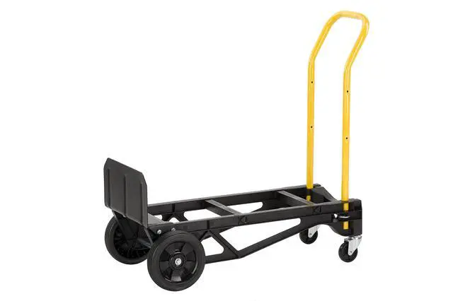 Alt view image 2 of 4 - Lightweight Glass Filled Nylon Plastic Convertible Hand Truck and Dolly, 400 lb. Capacity (PJDY2223A)
