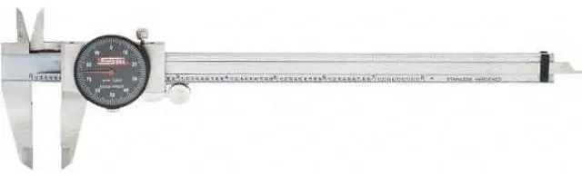Main image of 17-974-7 Calibrated Dial Caliper: Black Dial, 0" to 8" Range, Accurate to 0.0015"