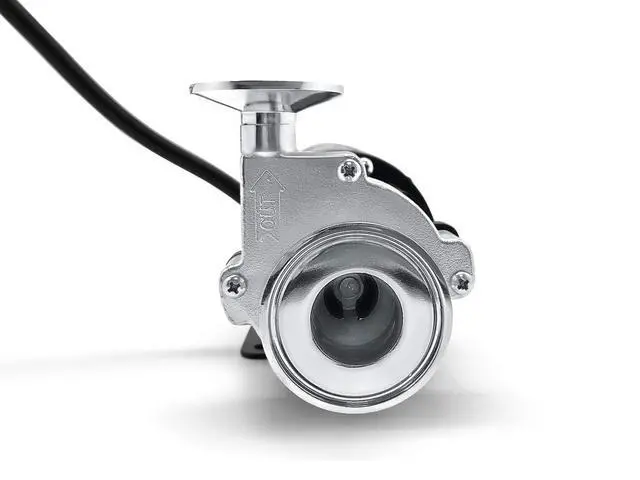 Alt view image 3 of 6 - CHUGGER PUMP TRI-XCPSS-CI-1 Tri Clover X-DRY Run Dry Protection, Molded 1 1/2" Tri-Clamp Fittings, SS, 115 Volt Home Brewing System Beer Pump, ETL-Certified, Approved Carbon Bearing Material