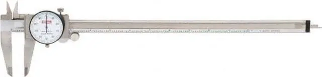 Main image of 17-975-4 Calibrated Dial Caliper: White Dial,0-12 inch Range, 0.0015" Accuracy