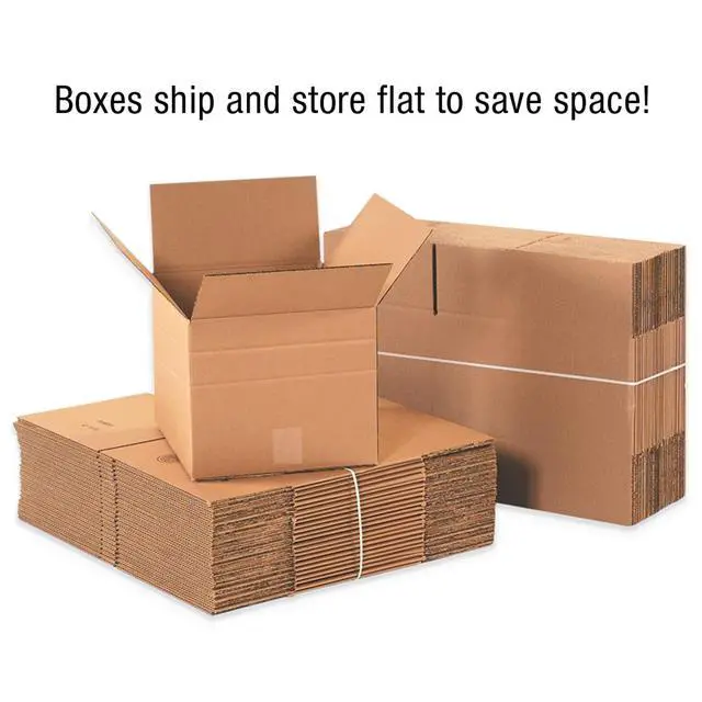 Alt view image 5 of 6 - 10 Pack of Heavy-Duty Multi-Depth Corrugated Cardboard Boxes, 30" L x 20" W x 20" H, Kraft, Shipping, Packing and Moving