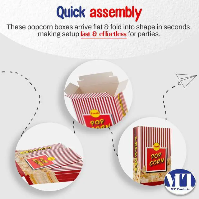 Alt view image 6 of 6 - Popcorn Boxes 1.8 oz. - #3.5 Popcorn Buckets for Party - Pack of 750