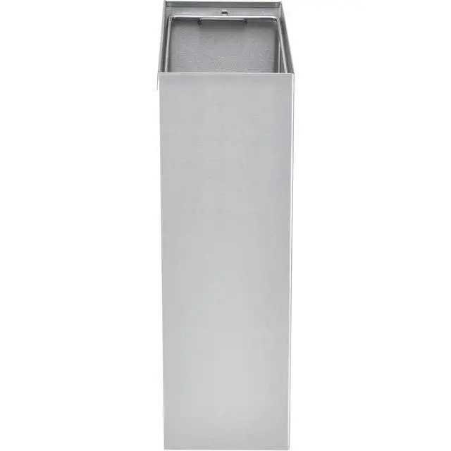 Alt view image 3 of 6 - Stainless Steel Wall Mounted Receptacle with Satin Finish, 11 Gallon Capacity, 15-1/4"W x 7-1/2"D x 24-1/4"H, Surface Mount, For Indoor Use