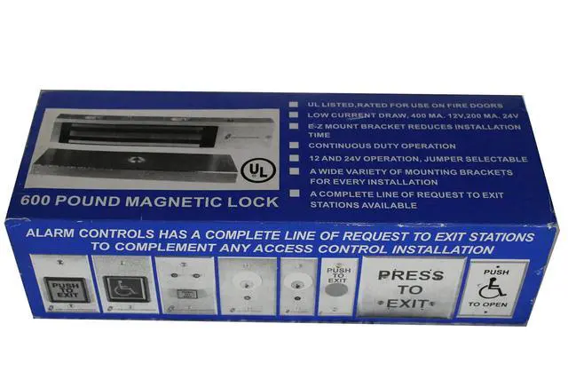 Alt view image 2 of 3 - Alarm Controls 600S Magnetic Door Lock