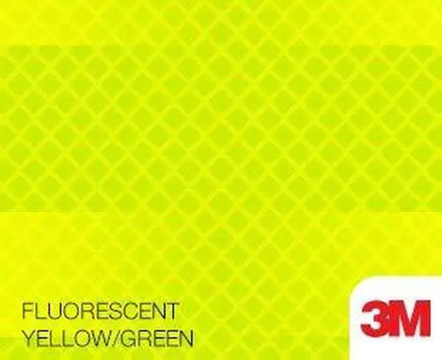 Alt view image 2 of 5 - 2" x 150' Roll 3M Fluorescent Yellow Green Reflective Safety Tape 983-23