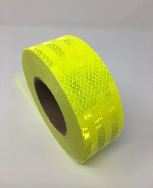 Alt view image 4 of 5 - 2" x 150' Roll 3M Fluorescent Yellow Green Reflective Safety Tape 983-23