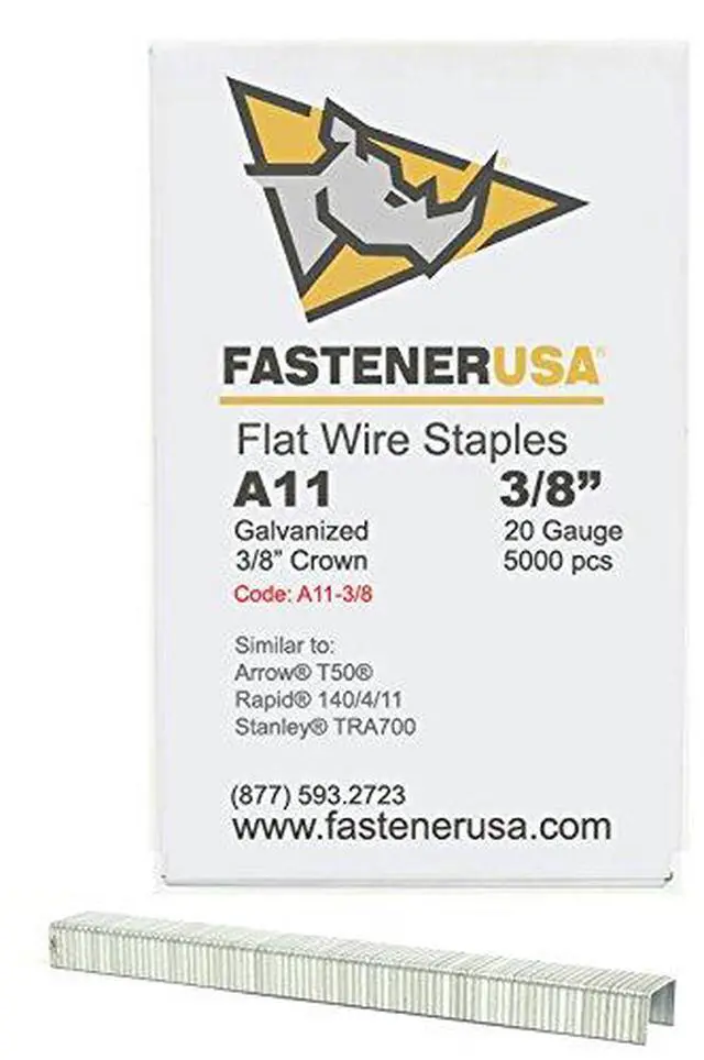 Alt view image 2 of 3 - 3/8" Leg x 20GA GALV A11/T50 Staples 100,000ct