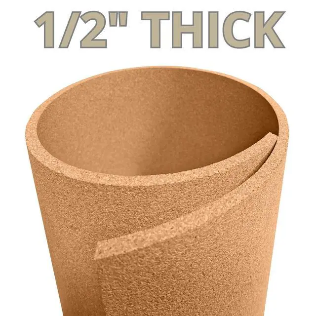 Alt view image 2 of 6 - Standard Grade Cork Roll - 4' x 8' x 1/2", 100% Natural Material for Bulletin Boards, Decorative Photo and Message Push Pin Displays - Perfect for Home, School, and Office