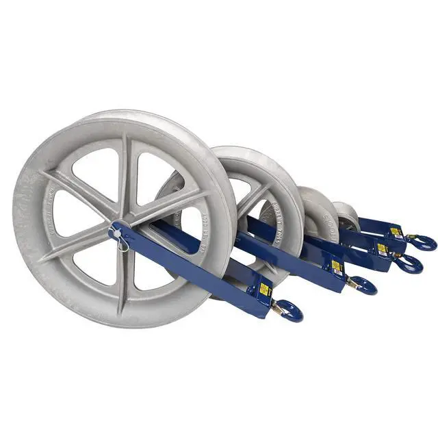 Alt view image 2 of 5 - 406 Hook Type Sheaves - 6" Diameter Heavy Duty Cable Guide with Welded Steel Frame & 4 000 LB Capacity