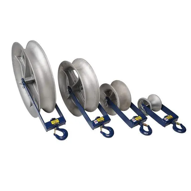 Alt view image 3 of 5 - 406 Hook Type Sheaves - 6" Diameter Heavy Duty Cable Guide with Welded Steel Frame & 4 000 LB Capacity