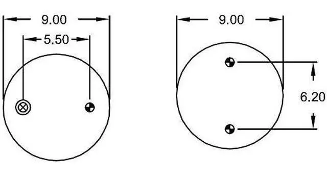 Alt view image 4 of 6 - 2 pack of Triple Convoluted Air Spring Bag (Replaces Firestone 8032, 7995, W01-358-8032, W01-358-7995 Hendrickson S-12405, C-12405) (2 x TR8032)