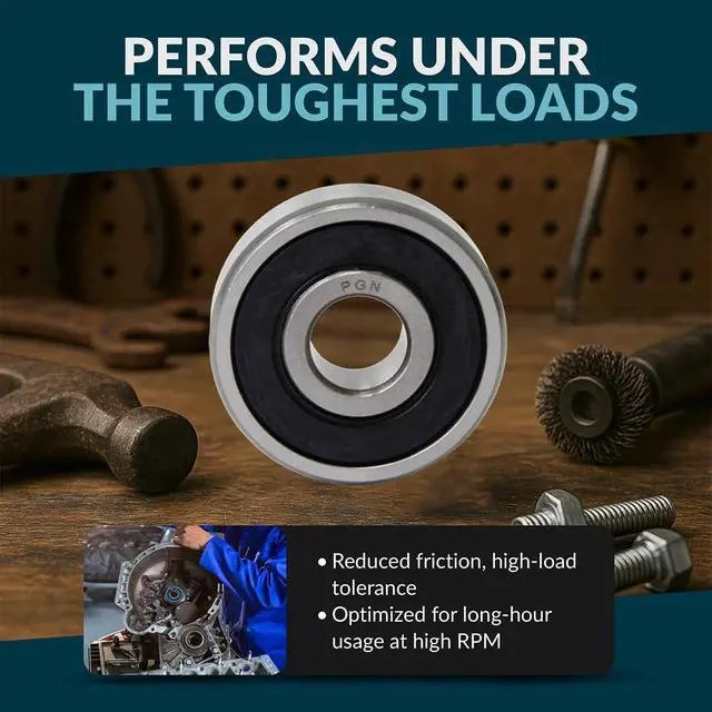 Alt view image 6 of 6 - PGN (50 Pack) 6008-2RS Bearing - Lubricated Chrome Steel Sealed Ball Bearing - 40x68x15mm Bearings with Rubber Seal & High RPM Support