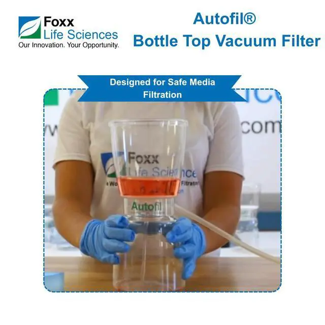 Alt view image 5 of 6 - Bottletop Lab Filters Pack of 24 Autofil Sterile Disposable Vacuum Bottle Top Filter 500 ml Funnel Only with 0.2um Sterilizing PES Membrane