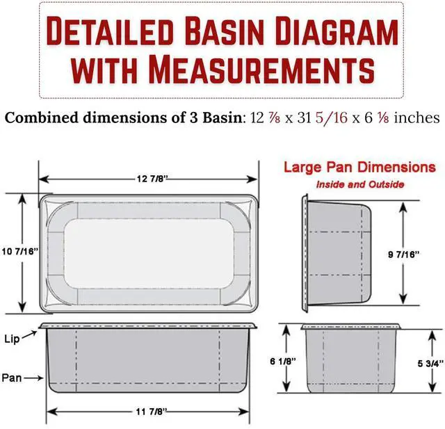 Alt view image 4 of 6 - 3-Large Compartment Drop-in Stainless Steel Concession Sink | Portable 3-basin sink with 12" faucet, bar drains, and basket strainers included. for food truck and concession stands