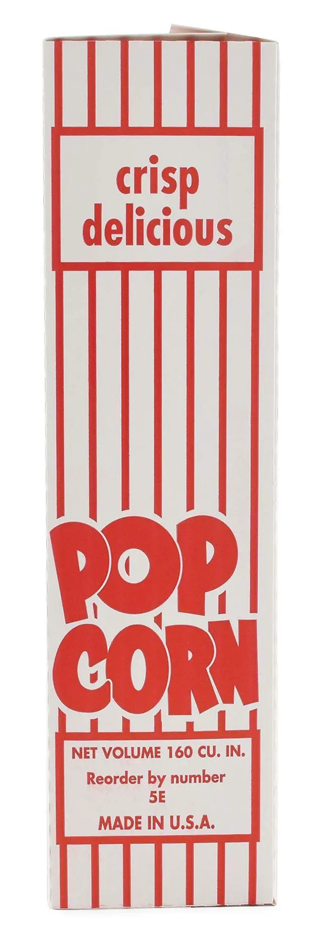 Alt view image 3 of 6 - 5-E Red and White Close Top Popcorn Boxes, 3.3 Oz, 250 Pack