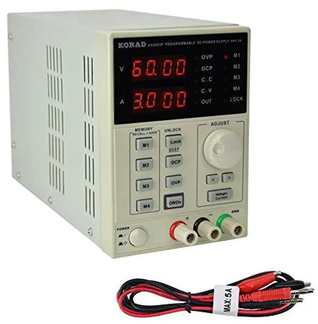 Main image of KA6003P - Programmable Precision Variable Adjustable 60V, 3A DC Linear Power Supply Digital Regulated Lab Grade