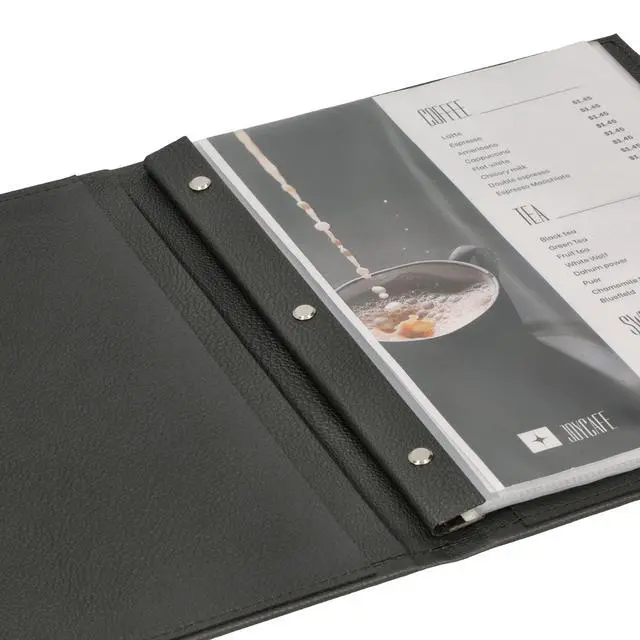 Alt view image 3 of 6 - Made of Premium Faux Leather - 10 Views - 8.5" x 11" (10-Pack) (Black)