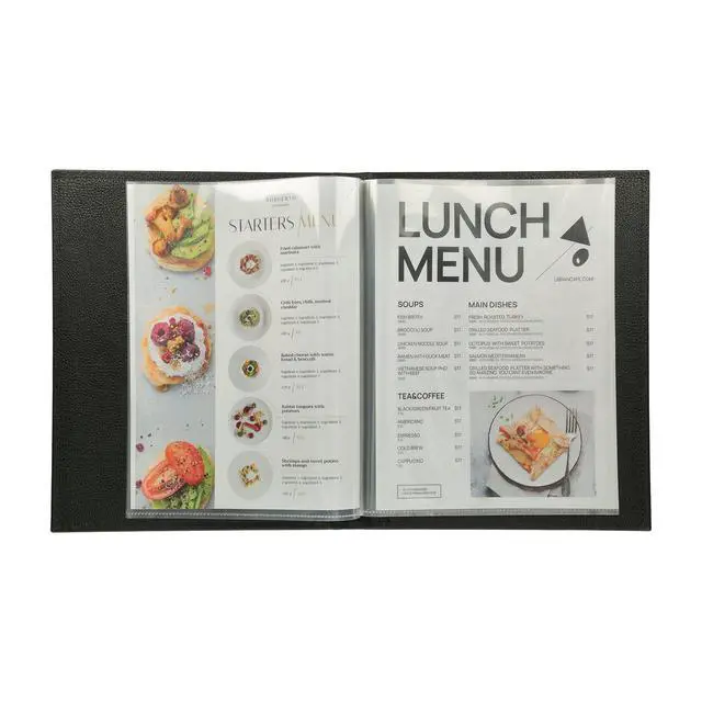 Alt view image 4 of 6 - Made of Premium Faux Leather - 10 Views - 8.5" x 11" (10-Pack) (Black)