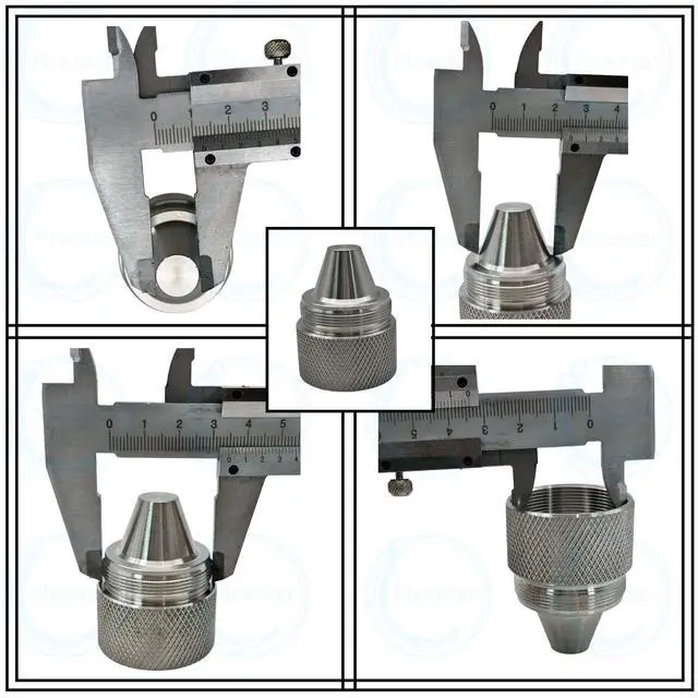 Alt view image 5 of 6 - 1.375''X24 Alum Alloy Cover Cones W/Cleaning Chamber&1/2&5/8-24 Hose Inlet | (12-Pack)