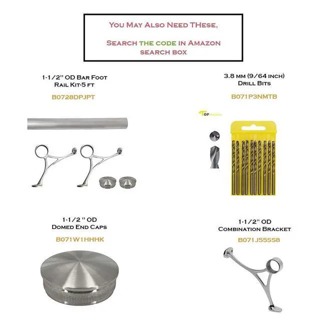 Alt view image 3 of 3 - 2" OD - 6 ft- Bar Foot Rail Tubing - 316 Brushed Stainless Steel Tubing - 16 Gauge