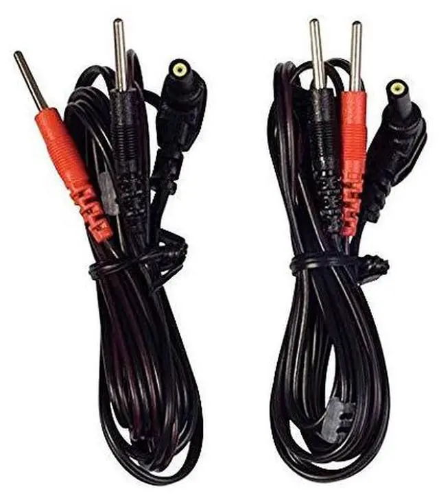 Main image of Replacement Lead Wires, 45-in. Length, 2/Pack, 100 Pack for Use with Electrotherapy TENS Units Compatible with Electrode Lead Wires with 2 mm Plug