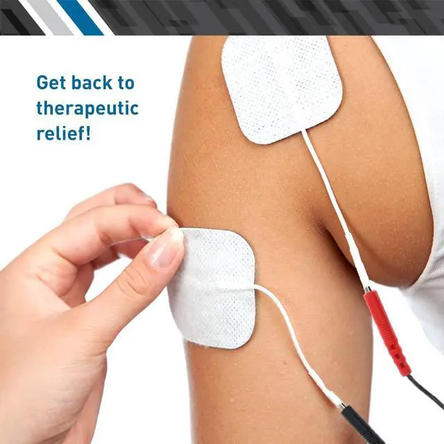 Alt view image 2 of 6 - Replacement Lead Wires, 45-in. Length, 2/Pack, 100 Pack for Use with Electrotherapy TENS Units Compatible with Electrode Lead Wires with 2 mm Plug