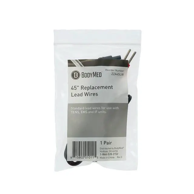 Alt view image 6 of 6 - Replacement Lead Wires, 45-in. Length, 2/Pack, 100 Pack for Use with Electrotherapy TENS Units Compatible with Electrode Lead Wires with 2 mm Plug