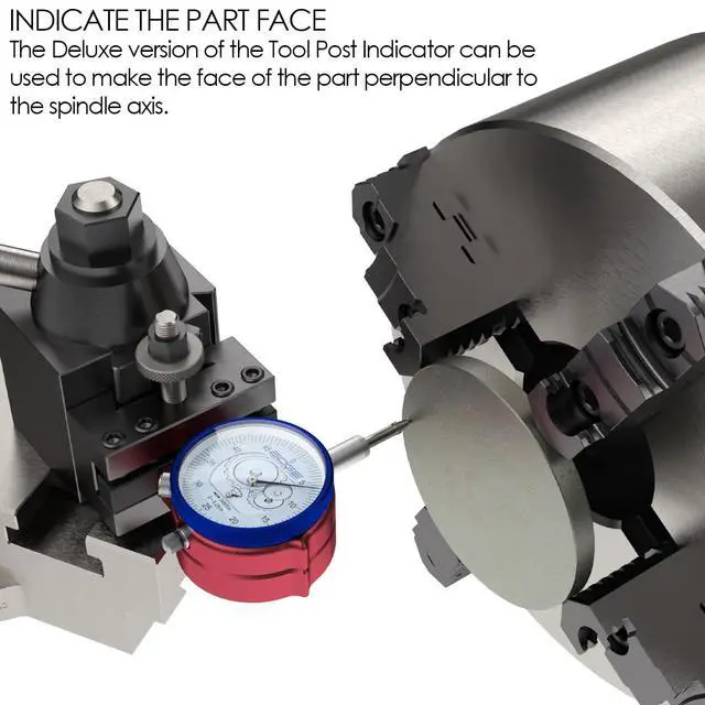 Alt view image 4 of 6 - 58-000 - Tool Post Indicator Deluxe, 3Position OD/ID/Face, 0.0005" Indicator, Hole Stylus with Micro Bearings, Mounts in Lathe with AXA BXA CXA, Padded Case