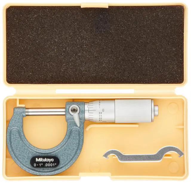 Alt view image 2 of 2 - 103-135 Outside Micrometer with Friction Thimble, 0-1" Measuring Range, 00001" Graduation, ±00001" Accuracy for Precise and Reliable Measurement in Engineering Applications | Friction Thimble, 0.0001"