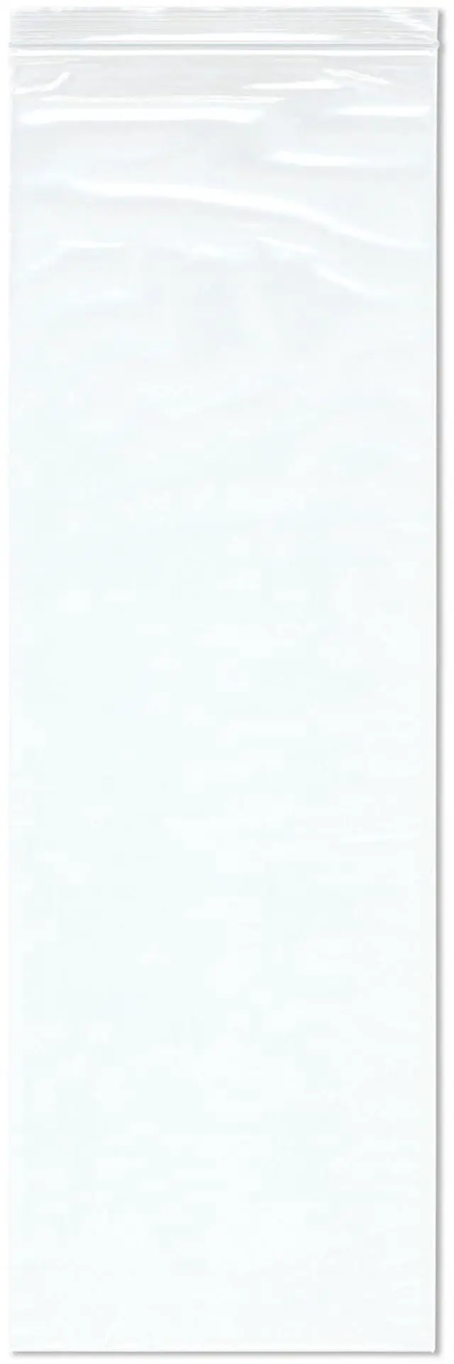 Main image of 8" x 24" (Case of 500), 2 Mil Zipper Reclosable Plastic Bags