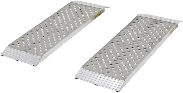Main image of Aluminum Dual Runner Shed Ramps with Punch Plate Surface (36" x 12")