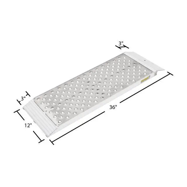 Alt view image 3 of 6 - Aluminum Dual Runner Shed Ramps with Punch Plate Surface (36" x 12")