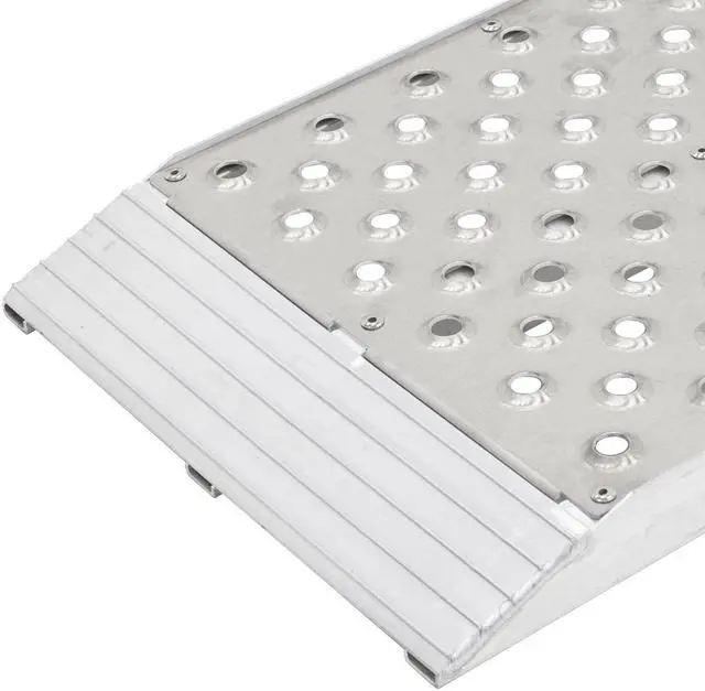 Alt view image 6 of 6 - Aluminum Dual Runner Shed Ramps with Punch Plate Surface (36" x 12")