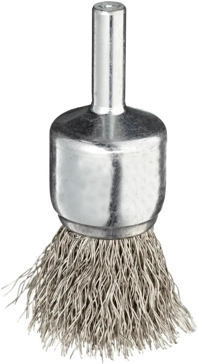 Main image of 10019 3/4" Crimped Wire End Brush,.014" Stainless Steel Fill, Made in The USA (Pack of 10)