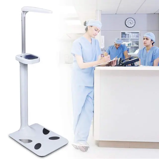 Main image of Professional Digital Physician Scale - Multifunction Body Weight and Ultrasonic Height Analyzer - 440lbs Capacity Medical Scale 31.5-76.77 in