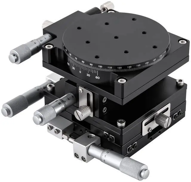 Main image of XYZR 4 Axis 90mmx90mm Manual Linear Positioning Stage Bearing Tuning Platform Sliding Table for Precision Inspection & Equipment Positioning