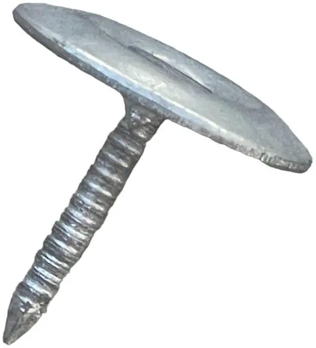Main image of 1" Metal Cap Fluted Masonry Nails - Electro Galvanized Steel (appx. 75 nails/lb) - Cement, Brick, Concrete Nails (25, Pounds)