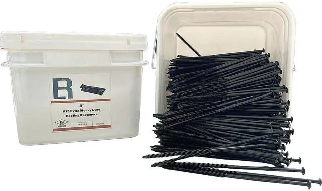 Main image of ERS #15 8" (500pc) FM Approved Commercial Roofing Fasteners, Self Tapping into Metal and Wood Roofing Decks, EPDM, Insulation, and TPO. Essential Roofing Fasteners are Ideal for All Roofing Jobs