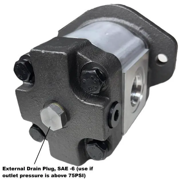 Alt view image 4 of 6 - Hydraulic Gear Motor or Pump bi-Direction Rotation, 8-26 cc/rev (0.488-1.58 in3/rev) 2-17gpm 21-40HP 2500-3600 PSI SAE A Mount, MFEG Series