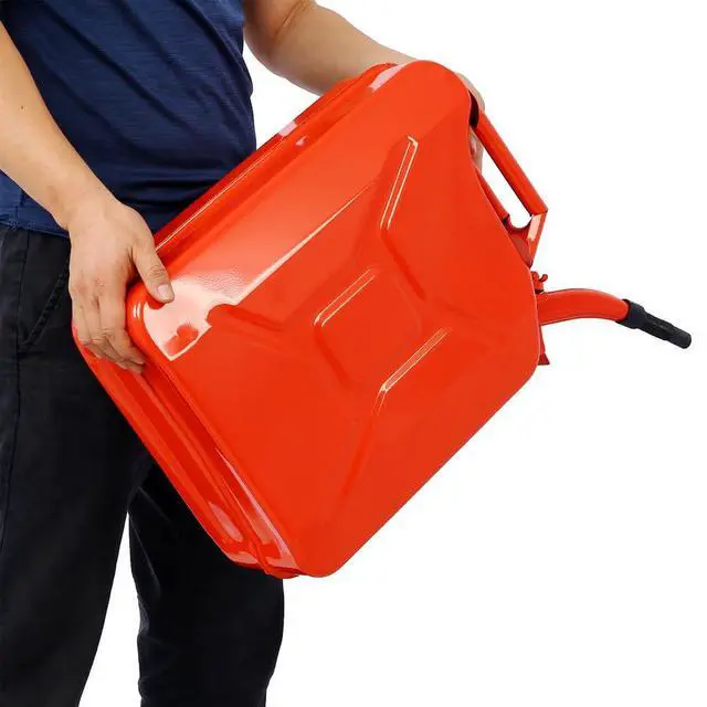 Alt view image 3 of 6 - 5.3 Gallon Metal Container with Spout and Handle, Red,2 Pack