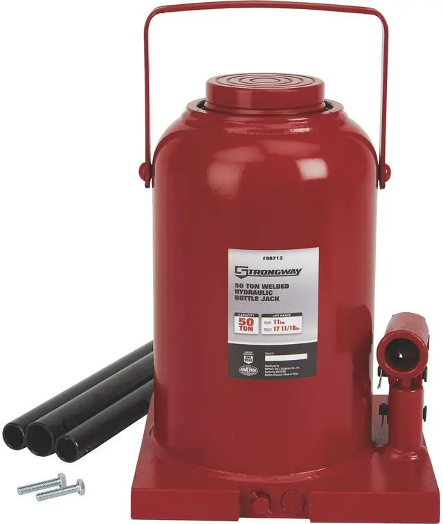 Main image of 50-Ton Hydraulic Bottle Jack with Welded Base