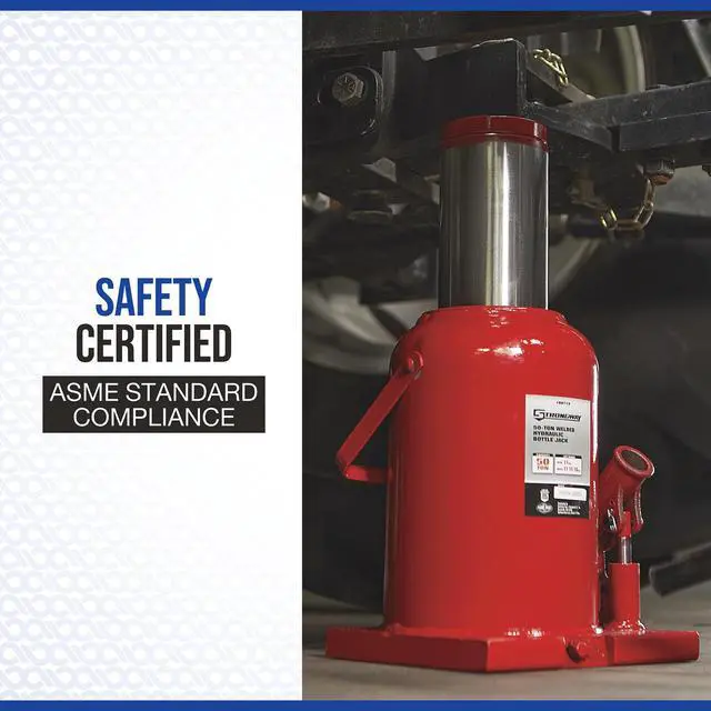 Alt view image 4 of 6 - 50-Ton Hydraulic Bottle Jack with Welded Base