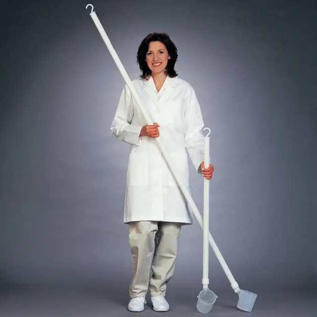 Alt view image 2 of 3 - SP Bel-Art 6ft Economy Long Handle Dipper 500ml Polypropylene Sampling Cup with HDPE Handle, Dual Pouring Spouts, Threaded Fitting, and Hanging Hook Durable for Industrial, Lab and Field Sampling M